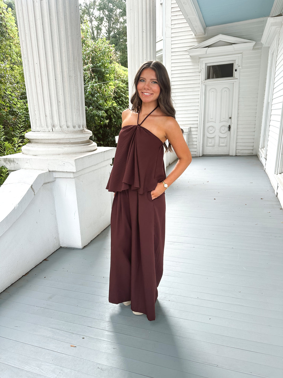 Emory Brown Wide Leg Pants
