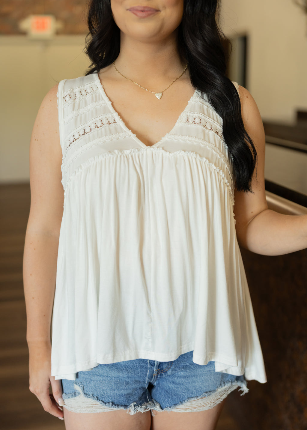 Ivory Babydoll Top