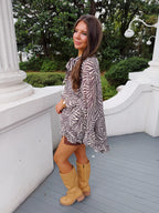 Zebra Ruffle Blouse