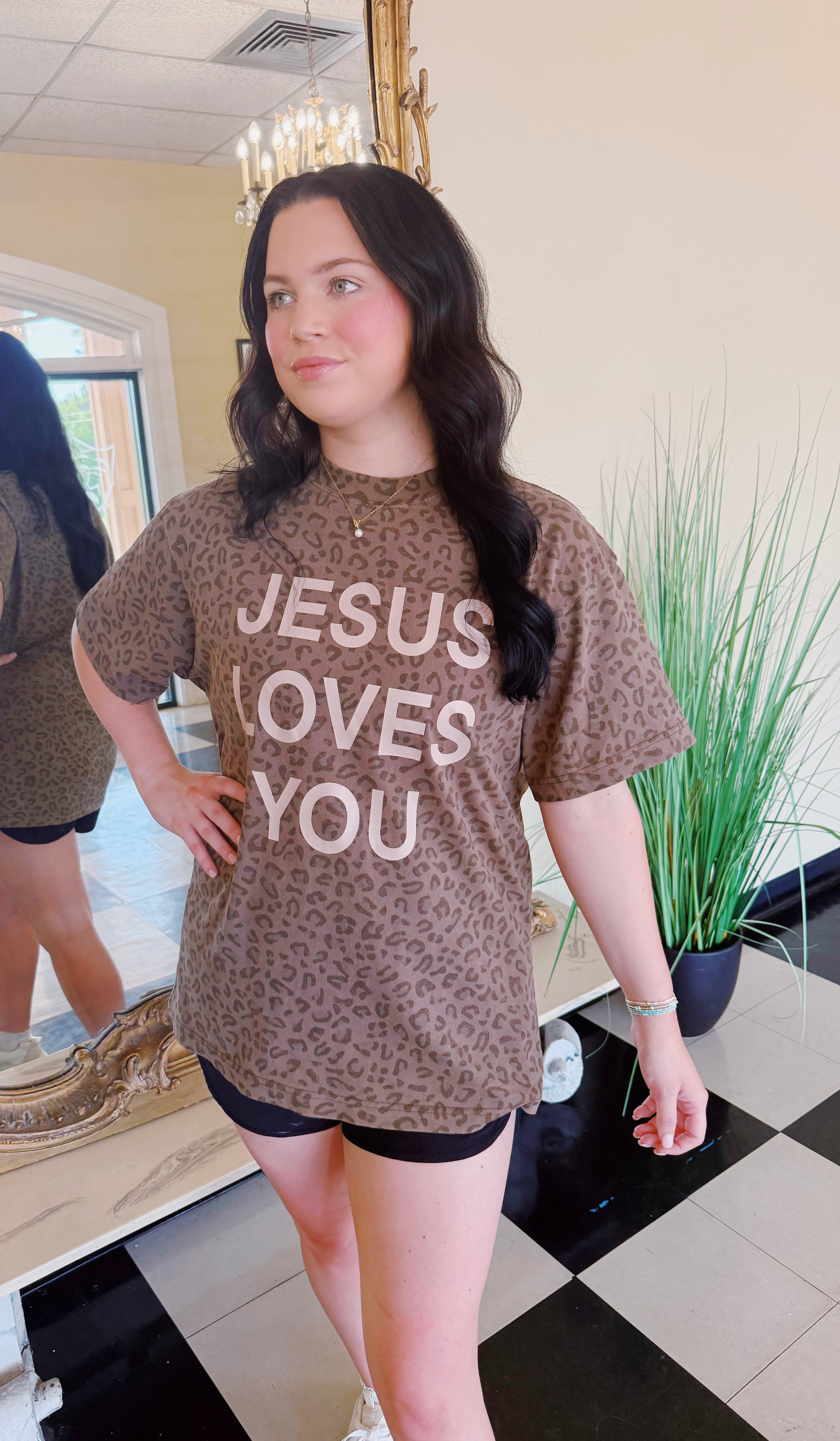 JLY Cheetah Oversized Graphic Tee