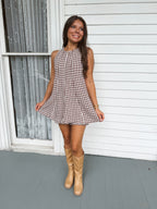 Brown Sugar Gingham Romper