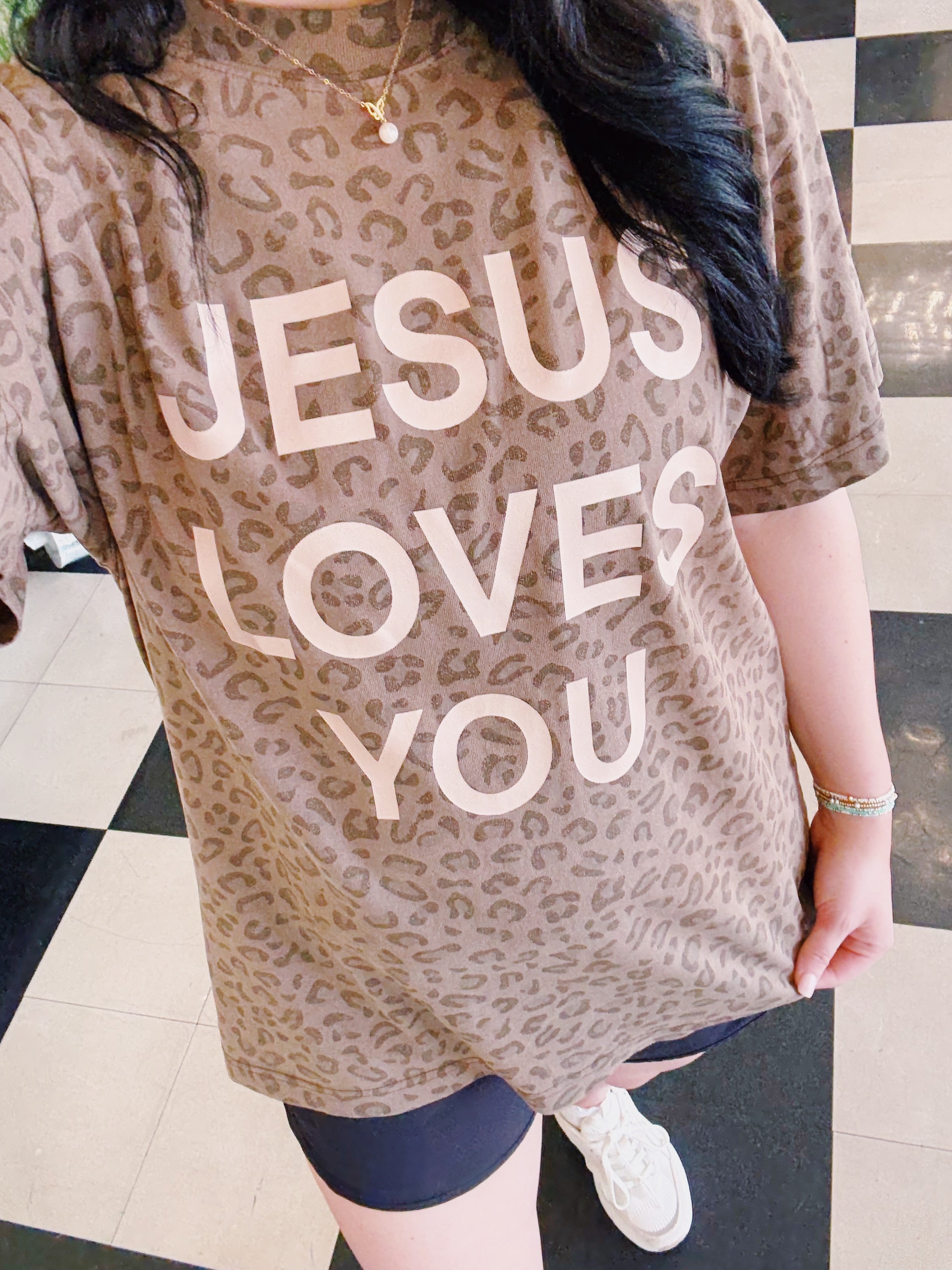 JLY Cheetah Oversized Graphic Tee