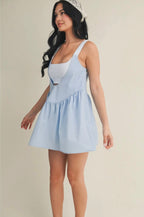 Kimberly Blue Gingham Athletic Romper