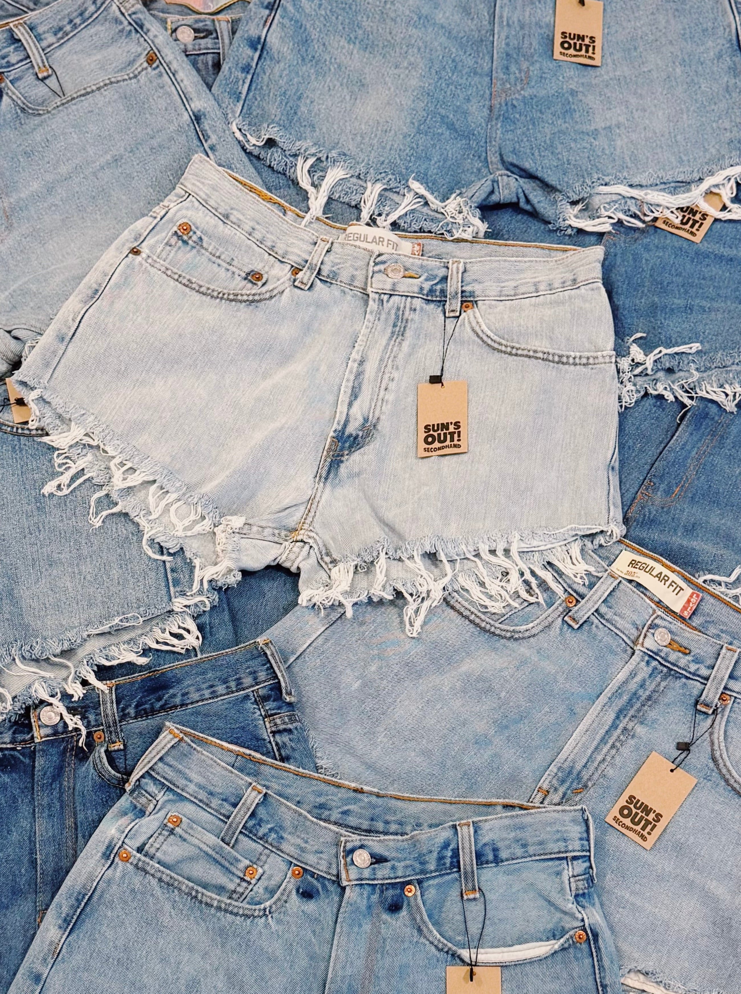 Levi High-Rise Upcycled Denim Shorts