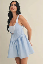 Kimberly Blue Gingham Athletic Romper
