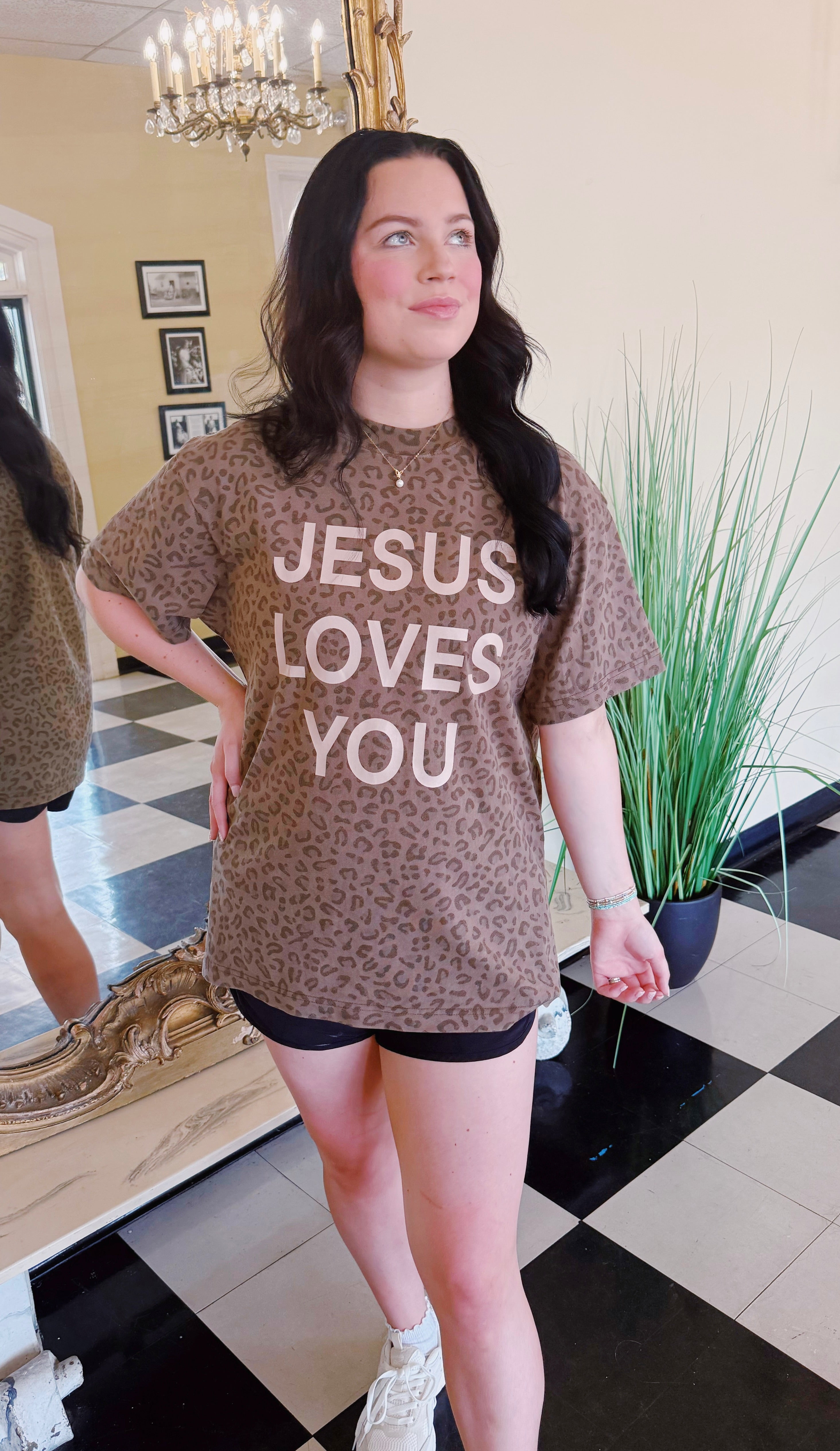JLY Cheetah Oversized Graphic Tee