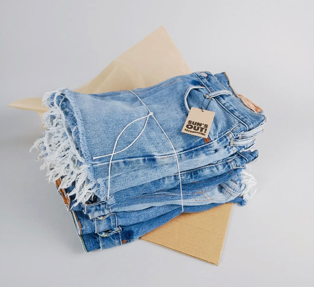 Levi High-Rise Upcycled Denim Shorts
