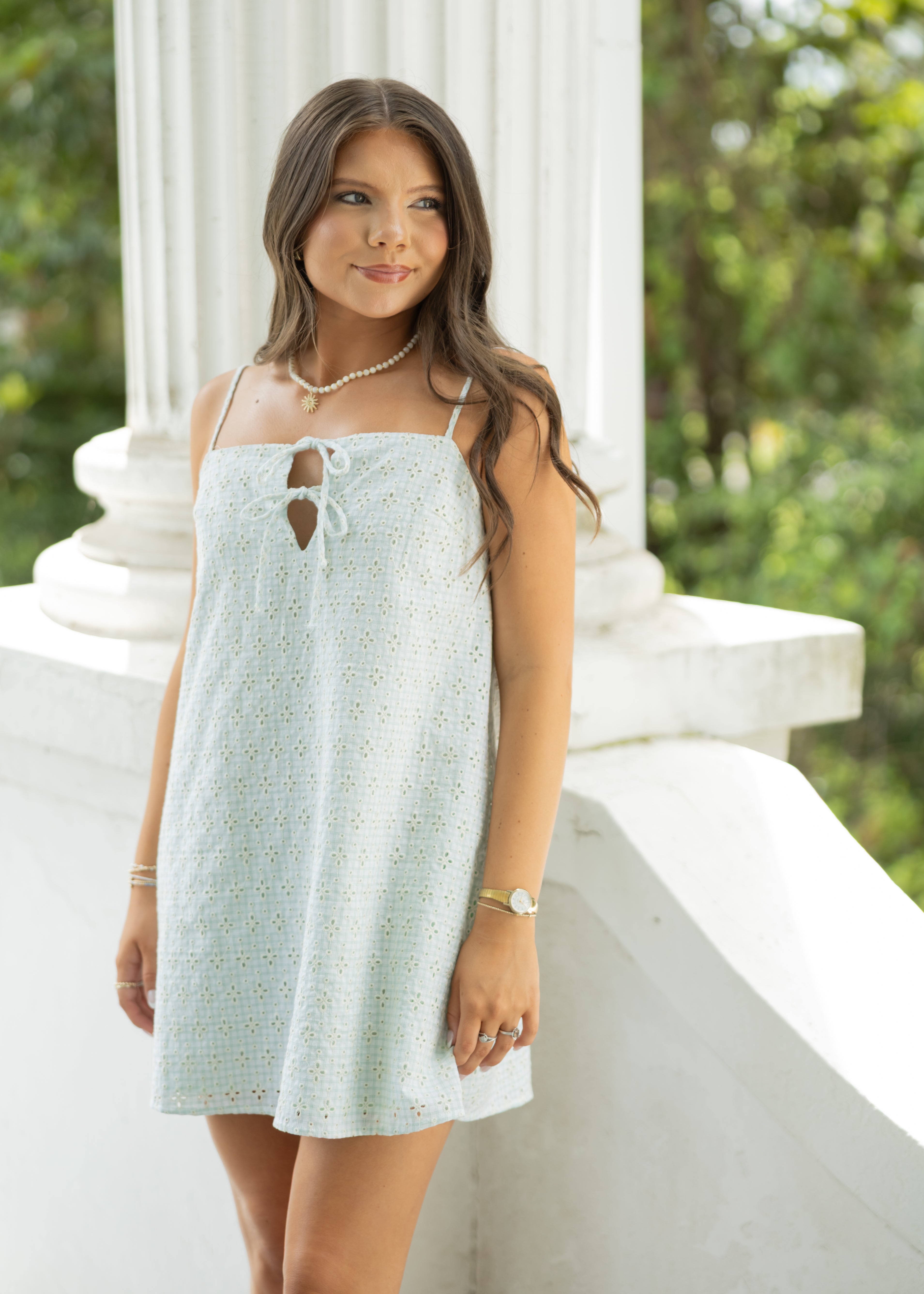 Everly Eyelet Mini Dress