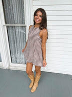 Brown Sugar Gingham Romper