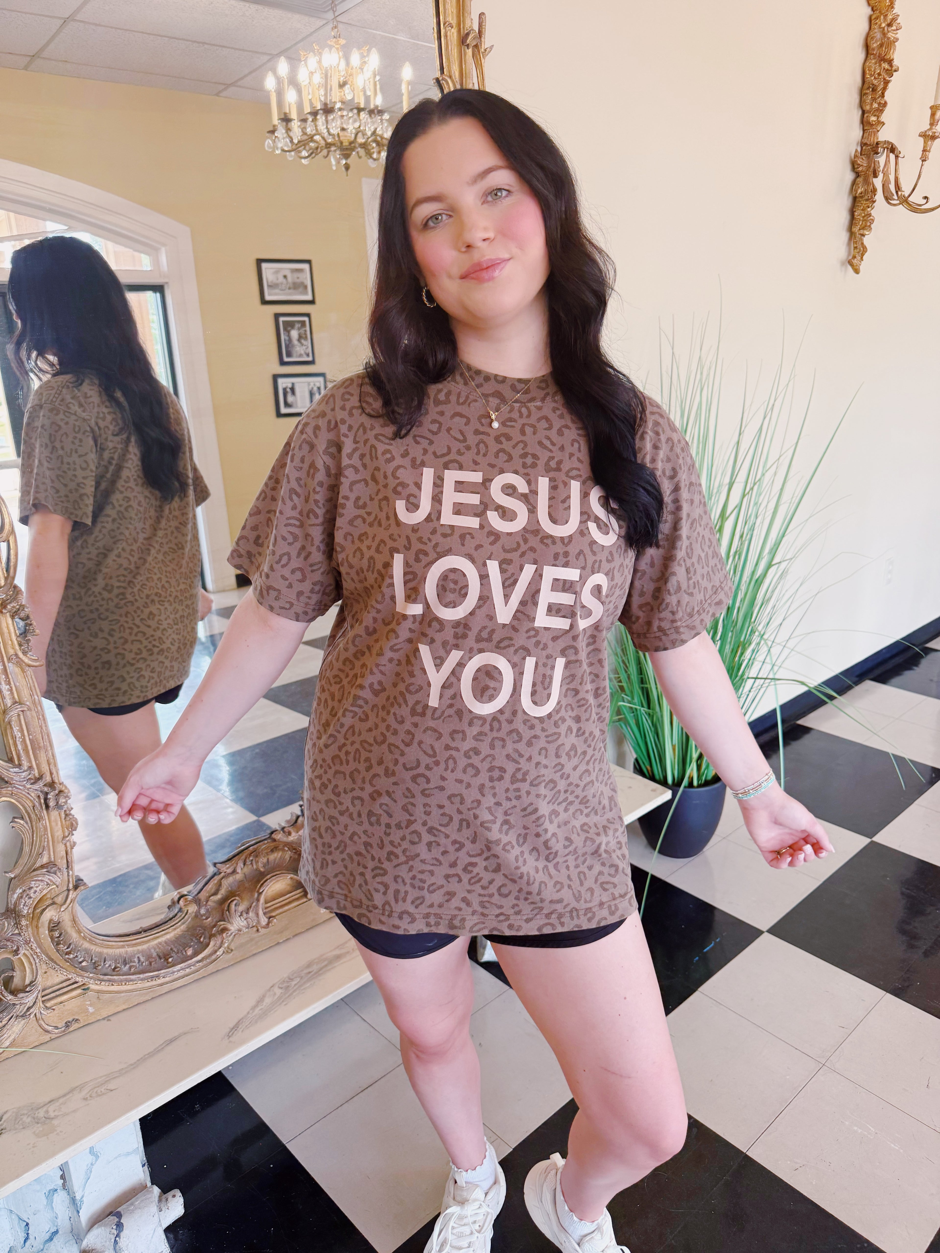 JLY Cheetah Oversized Graphic Tee