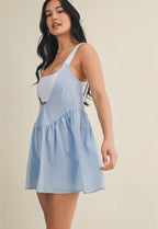 Kimberly Blue Gingham Athletic Romper