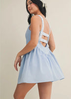 Kimberly Blue Gingham Athletic Romper