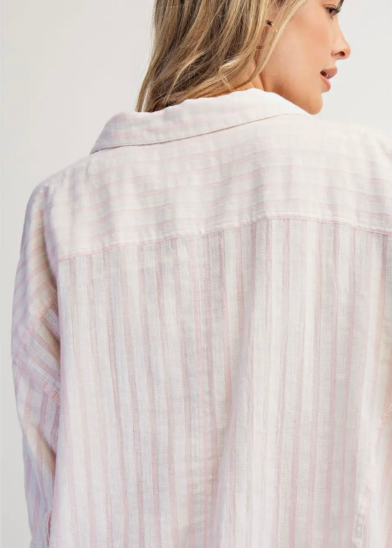 Blushing Striped Top