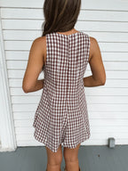 Brown Sugar Gingham Romper