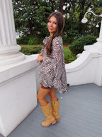 Zebra Ruffle Blouse
