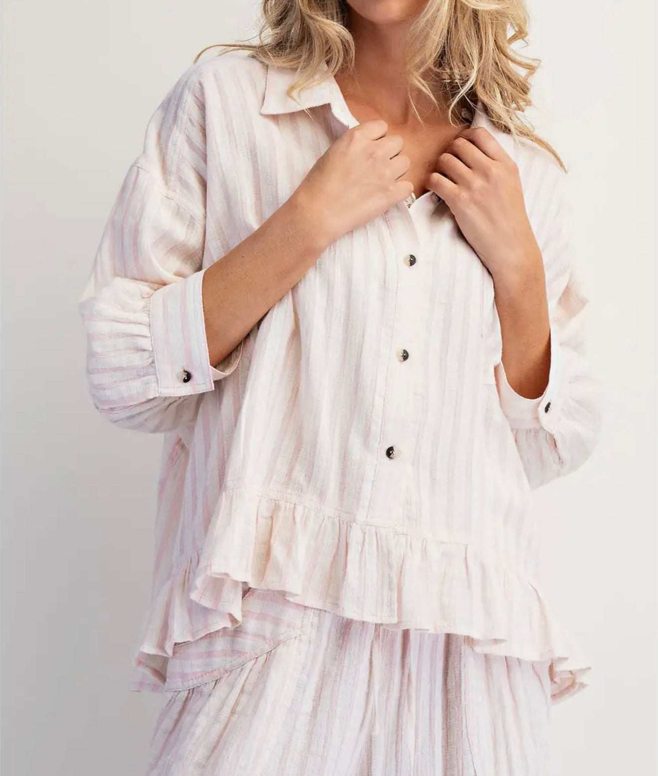 Blushing Striped Top