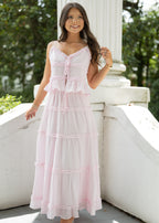 Pink Champagne Ruffle Set
