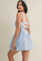 Kimberly Blue Gingham Athletic Romper