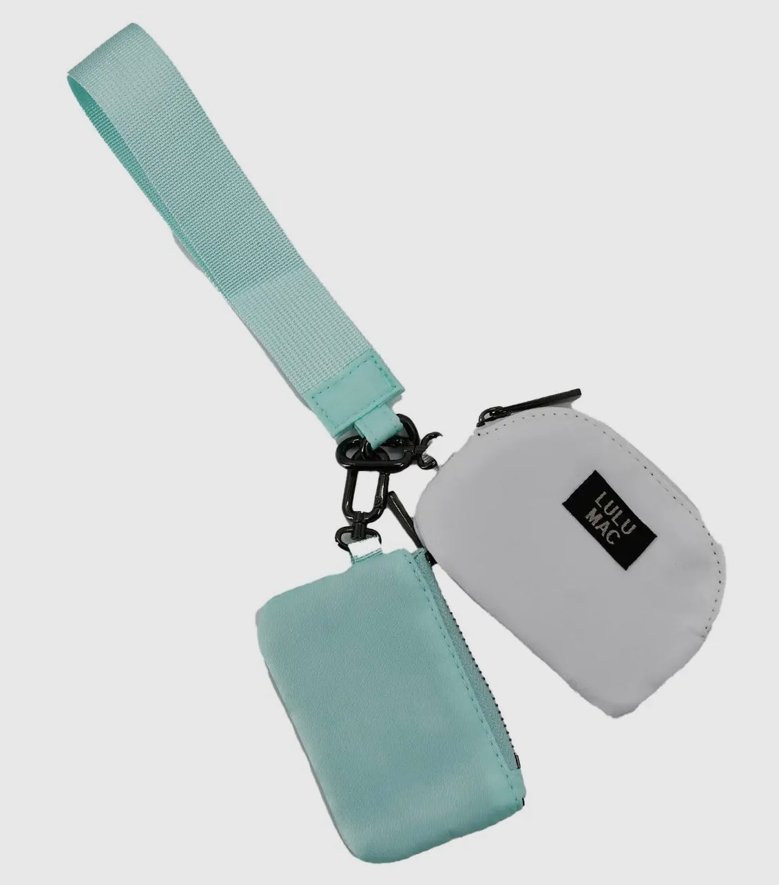 LULU MAC Double Wristlet (Mint/White)